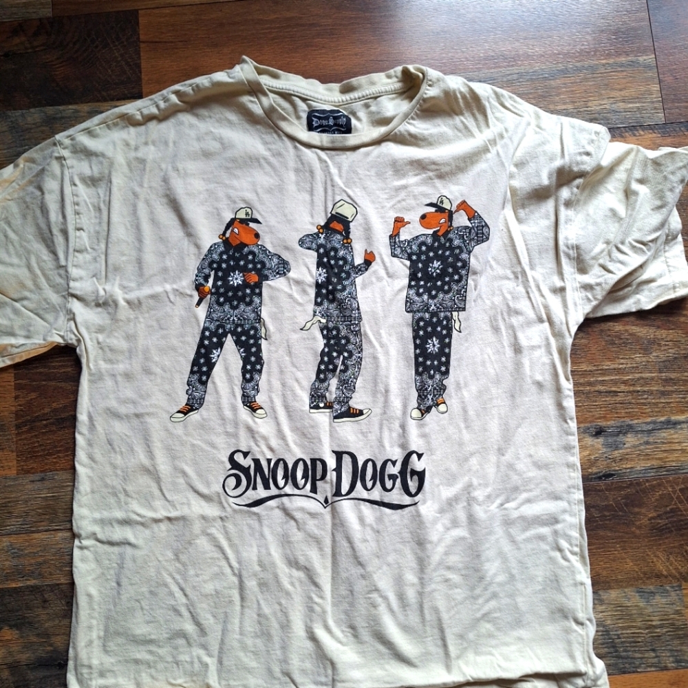Snoop Dog shirt, cream colored,  Dog Supply brand